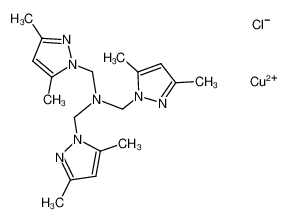 Cu(tris(3,5-dimethylpyrazol-1-ylmethyl)amine)Cl(1+)_97570-56-4