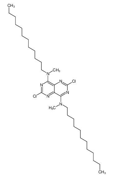2,6-dichloro-N,N'-didodecyl-N,N'-dimethyl-pyrimido[5,4-d]pyrimidine-4,8-diamine_97574-30-6