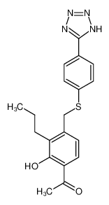 5-[4-(4-Acetyl-3-hydroxy-2-propylbenzylthio)phenyl]-tetrazole_97581-77-6