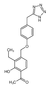 1-[2-Hydroxy-3-ethyl-4-((4-(1H-tetrazol-5ylmethyl)phenoxy)methyl)phenyl]ethanone_97581-81-2