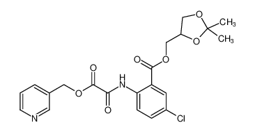 (2,2-dimethyl-1,3-dioxolan-4-yl)methyl 5-chloro-2-(2-oxo-2-(pyridin-3-ylmethoxy)acetamido)benzoate_97585-17-6