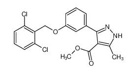 methyl 3-(3-((2,6-dichlorobenzyl)oxy)phenyl)-5-methyl-1H-pyrazole-4-carboxylate_97601-14-4