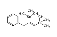 (Z)-trimethyl(3-phenyl-2-(trimethylstannyl)prop-1-en-1-yl)silane_97607-45-9