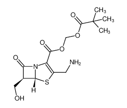 (pivaloyloxy)methyl (5R,6S)-3-(aminomethyl)-6-(hydroxymethyl)-7-oxo-4-thia-1-azabicyclo[3.2.0]hept-2-ene-2-carboxylate_97609-33-1