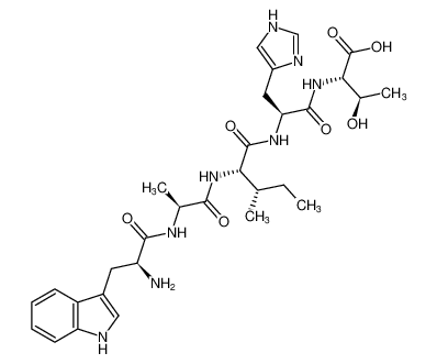 L-Threonine, N-[N-[N-(N-L-tryptophyl-L-alanyl)-L-isoleucyl]-L-histidyl]-_97611-22-8
