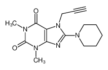 1,3-dimethyl-8-piperidin-1-yl-7-prop-2-ynyl-3,7-dihydro-purine-2,6-dione_97619-27-7