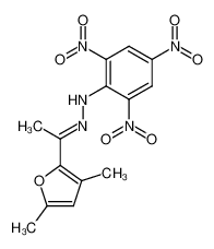 3.5-Dimethyl-2-acetyl-furan-(2.4.6-trinitro-phenylhydrazon)_97619-44-8