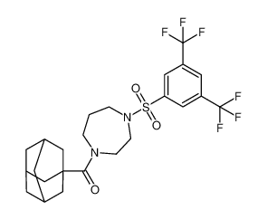 adamantan-1-yl(4-((3,5-bis(trifluoromethyl)phenyl)sulfonyl)-1,4-diazepan-1-yl)methanone_97629-94-2
