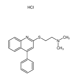 N,N-dimethyl-2-(4-phenylquinolin-2-yl)sulfanylethanamine,hydrochloride_97633-91-5