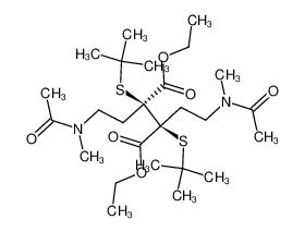 (2S,3S)-2,3-Bis-[2-(acetyl-methyl-amino)-ethyl]-2,3-bis-tert-butylsulfanyl-succinic acid diethyl ester_97641-52-6