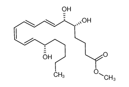 (7E,9E,11Z,13E)-(5R,6S,15S)-5,6,15-Trihydroxy-icosa-7,9,11,13-tetraenoic acid methyl ester_97643-34-0