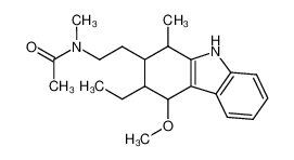 N-[2-(3-ethyl-4-methoxy-1-methyl-1,2,3,4-tetrahydro-carbazol-2-yl)-ethyl]-N-methyl-acetamide_97658-05-4