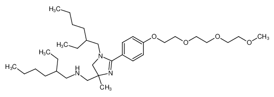(2-ethyl-hexyl)-{1-(2-ethyl-hexyl)-4-methyl-2-[4-(3,6,9-trioxa-decyloxy)-phenyl]-4,5-dihydro-1H-imidazol-4-ylmethyl}-amine_97658-61-2