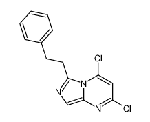 Imidazo[1,5-a]pyrimidine, 2,4-dichloro-6-(2-phenylethyl)-_97681-27-1