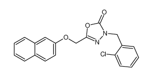 3-(2-chlorobenzyl)-5-((naphthalen-2-yloxy)methyl)-1,3,4-oxadiazol-2(3H)-one_97682-20-7