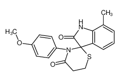 3'-(4-methoxyphenyl)-7-methylspiro[indoline-3,2'-[1,3]thiazinane]-2,4'-dione_97692-85-8