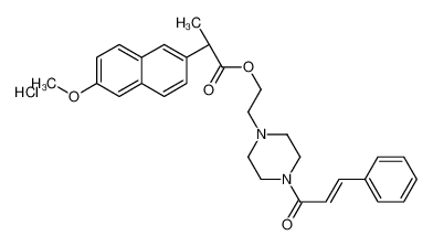 2-[4-[(E)-3-phenylprop-2-enoyl]piperazin-1-yl]ethyl (2S)-2-(6-methoxynaphthalen-2-yl)propanoate,hydrochloride_97699-78-0
