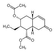 2α-Aethyl-3β-acetoxy-7-oxo-1,2,3,4,7,8,9α,10α-octahydro-1β-naphthoesaeure-methylester_97706-26-8