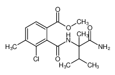 methyl 2-((1-amino-2,3-dimethyl-1-oxobutan-2-yl)carbamoyl)-3-chloro-4-methylbenzoate_97712-35-1