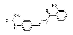 4-Acetamino-benzaldehyd-(2-hydroxy-thiobenzoylhydrazon)_97724-21-5
