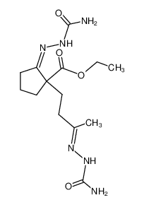 2-semicarbazono-1-(3-semicarbazono-butyl)-cyclopentanecarboxylic acid ethyl ester_97726-05-1