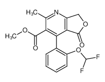 4-(2-Difluoromethoxy-phenyl)-2-methyl-5-oxo-5,7-dihydro-furo[3,4-b]pyridine-3-carboxylic acid methyl ester_97744-34-8