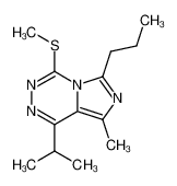 1-Isopropyl-8-methyl-4-methylsulfanyl-6-propyl-imidazo[1,5-d][1,2,4]triazine_97751-18-3