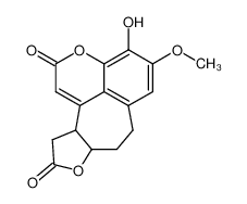 4-hydroxy-5-methoxy-8,8a,11,11a-tetrahydro-2H-furo[2',3':6,7]cyclohepta[1,2,3-de]chromene-2,10(7H)-dione_97753-47-4