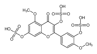 5-methoxy-2-(4-methoxy-3-(sulfooxy)phenyl)-4-oxo-4H-chromene-3,7-diyl bis(hydrogen sulfate)_97763-25-2
