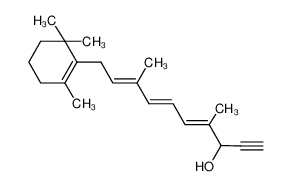 (+-)-4,8-dimethyl-10-(2,6,6-trimethyl-cyclohex-1-enyl)-deca-4t,6t,8t-trien-1-yn-3-ol_97765-01-0