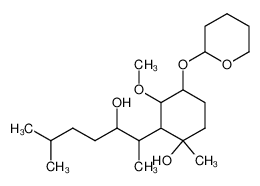 2-(2'-Methyl-2'-hydroxy-6'-methoxy-5'-α-tetrahydropyranyloxy-cyclohexyl)-6-methyl-heptanol-(3)_97765-04-3