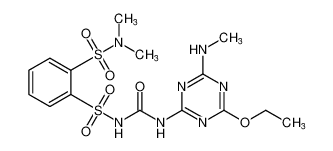 N1-((4-ethoxy-6-(methylamino)-1,3,5-triazin-2-yl)carbamoyl)-N2,N2-dimethylbenzene-1,2-disulfonamide_97780-12-6