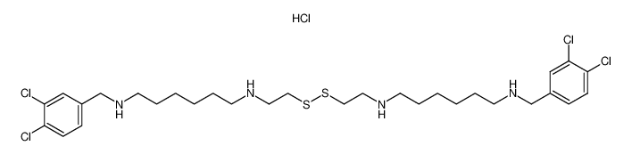 N-(3,4-Dichloro-benzyl)-N'-(2-{2-[6-(3,4-dichloro-benzylamino)-hexylamino]-ethyldisulfanyl}-ethyl)-hexane-1,6-diamine; hydrochloride_97783-26-1