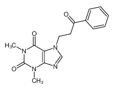 1,3-dimethyl-7-(3-oxo-3-phenyl-propyl)-3,7-dihydro-purine-2,6-dione_97785-35-8