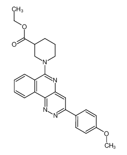 1-[3-(4-methoxyphenyl)pyridazino -[4,3-c]isoquinolin-6-yl]-3-piperidincarboxylic acid ethyl ester_97796-68-4