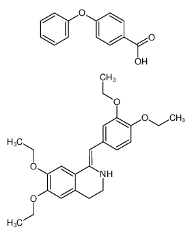 1-[1-(3,4-Diethoxy-phenyl)-meth-(E)-ylidene]-6,7-diethoxy-1,2,3,4-tetrahydro-isoquinoline; compound with 4-phenoxy-benzoic acid_97831-86-2