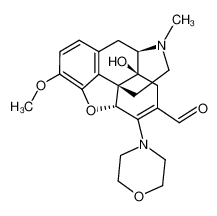 4,5α-epoxy-14-hydroxy-3-methoxy-17-methyl-6-morpholin-4-yl-morphin-6-ene-7-carbaldehyde_97834-15-6