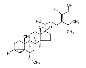 (24Z)-6β-methoxy-3α,5-cyclo-5α-(28-(2)H)sigmast-24(28)-en-29-ol_97838-78-3