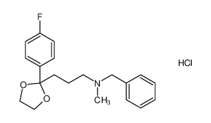 N-benzyl-3-(2-(4-fluorophenyl)-1,3-dioxolan-2-yl)-N-methylpropan-1-amine hydrochloride_97840-50-1