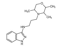 1H-Indazol-3-amine, N-[3-(2,3,5-trimethyl-4-morpholinyl)propyl]-_97842-99-4