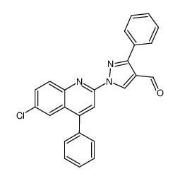 6-chloro-2-(4-formyl-3-phenylpyrazol-1-yl)-4-phenylquinoline_97849-33-7