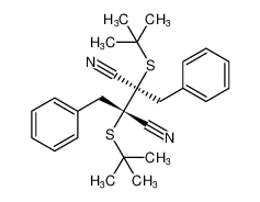 (2R,3S)-2,3-dibenzyl-2,3-bis(tert-butylthio)succinonitrile_97854-37-0