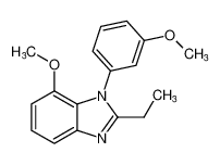 1H-Benzimidazole, 2-ethyl-7-methoxy-1-(3-methoxyphenyl)-_97870-69-4