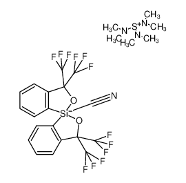 tris(dimethylamino)sulfonium bis(α,α-bis(tifluoromethyl)benzenemethanolato(2-)C2,O)cyanosilicate(1-)_97878-11-0