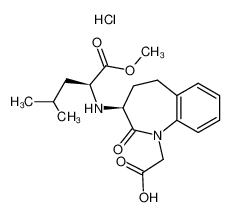 1-Carboxymethyl-3[1-methoxycarbonyl-3-methylbutyl-(1S)-amino]-2,3,4,5-tetrahydro-1H-[1]-(3S)-benzazepin-2-one hydrochloride_97878-63-2