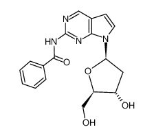 2-Benzoylamino-7-(2-desoxy-β-D-erythro-pentofuranosyl)-7H-pyrrolo(2,3-d)pyrimidin_97892-93-8