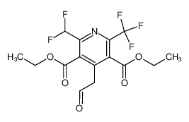 diethyl 2-(difluoromethyl)-4-(2-oxoethyl)-6-(trifluoromethyl)-3,5-pyridinedicarboxylate_97897-94-4
