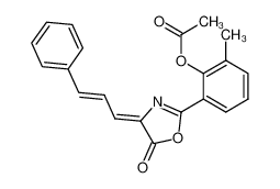 2-(2-Acetoxy-3-methyl-phenyl)-4-cinnamyliden-oxazolin-5-on_979-91-9