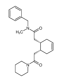 N-Benzyl-N-methyl-2-[(1S,6R)-6-(2-oxo-2-piperidin-1-yl-ethyl)-cyclohex-3-enyl]-acetamide_97920-05-3