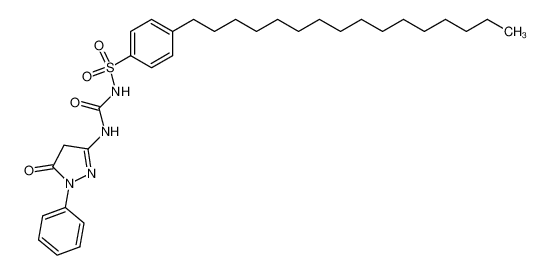 1-(4-hexadecyl-benzenesulfonyl)-3-(5-oxo-1-phenyl-4,5-dihydro-1H-pyrazol-3-yl)-urea_97922-44-6
